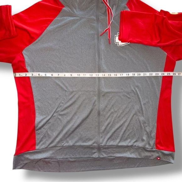 FANATICS KC Chiefs Women's Lightweight Full-Zip Hoodie - Heather Gray/Red 3XL - Picture 13 of 15